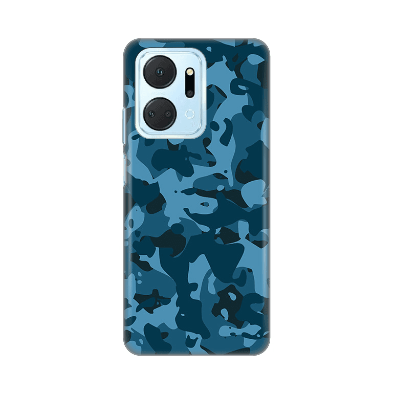 Silikonska maska za Honor X7a Camouflage Pattern Print tamno plava