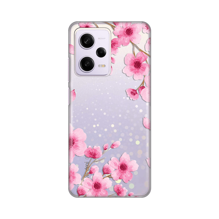 Silikonska maska za Xiaomi Redmi Note 12 Pro 5G (EU) Rose flowers Print Skin providna