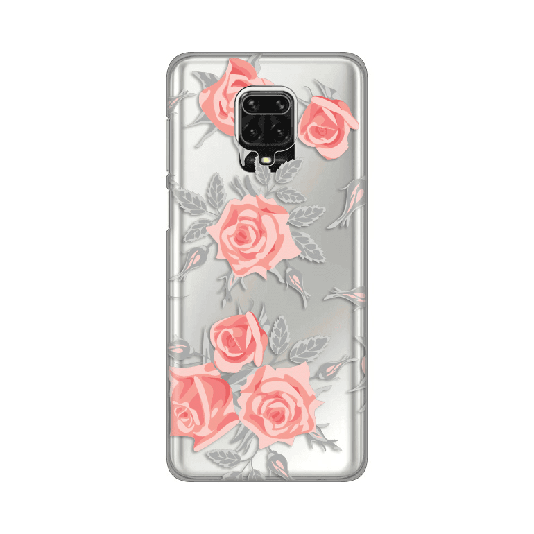 Silikonska maska za Xiaomi Redmi Note 9 Pro/Note 9 Pro Max/Note 9S Elegant Roses Print Skin providna