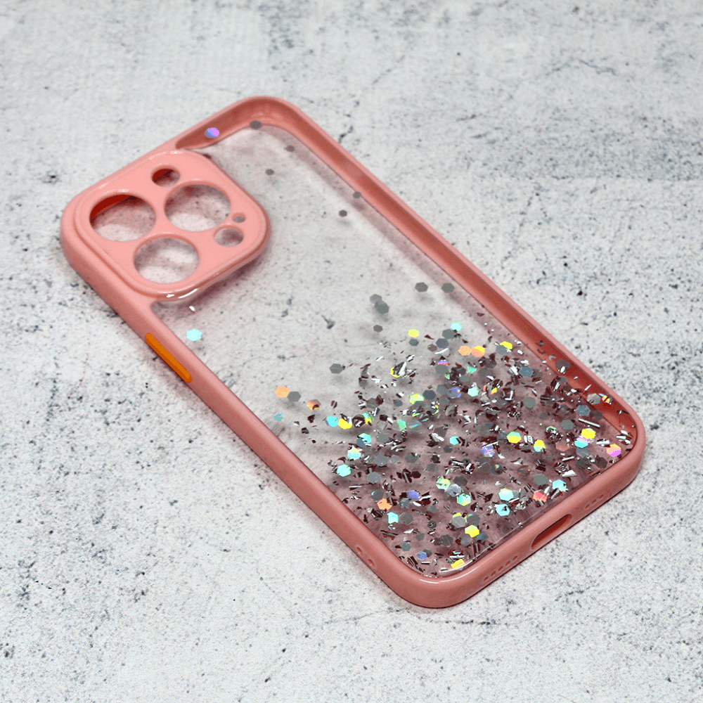 Selected image for TERACELL Maska Frame Glitter za iPhone 13 Pro 6.1 roze