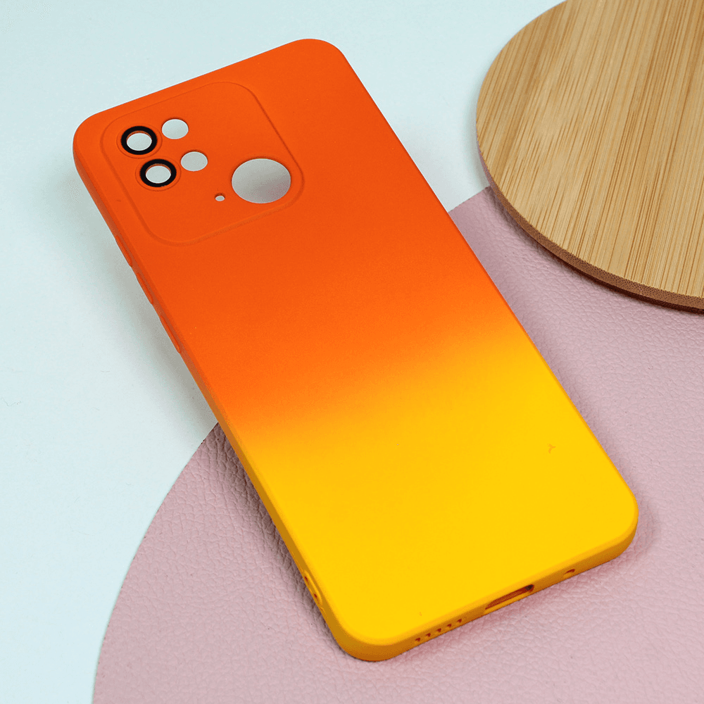 TERACELL Maska Rainbow Spring za Xiaomi Redmi 10C narandžasto-žuta