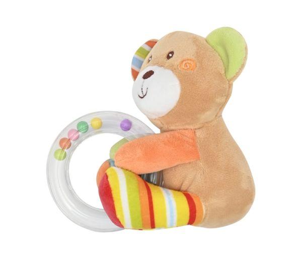 LORELLI Plišana igračka sa zvečkom Medved smeđa