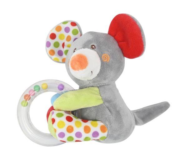 LORELLI Plišana igračka sa zvečkom Miš siva