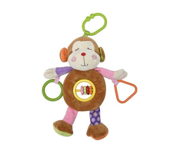 Selected image for LORELLI Plišana igračka zvečka Activity Majmun smeđa
