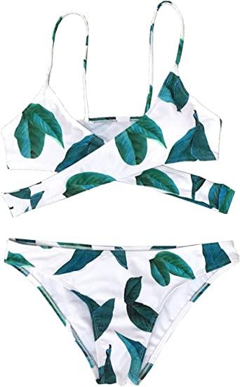 CUPSHE Ženski kupaći kostim D11 belo-zeleni