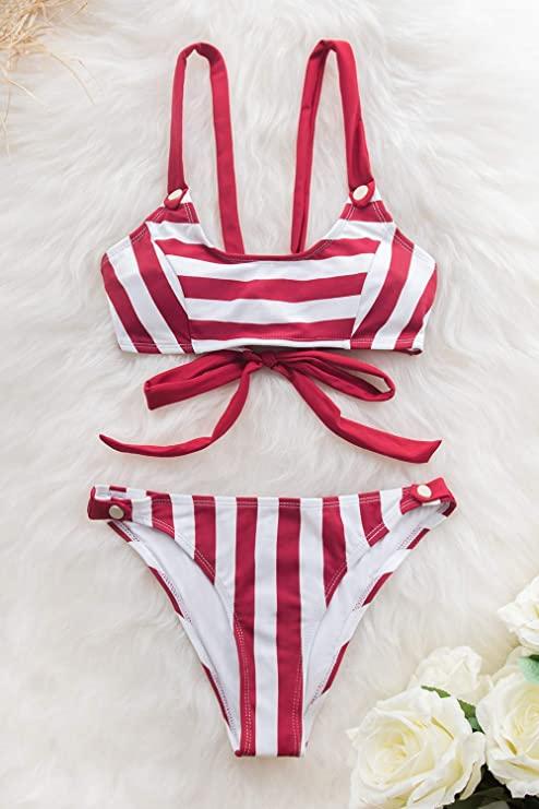 CUPSHE Ženski kupaći kostim D176 crveno-beli
