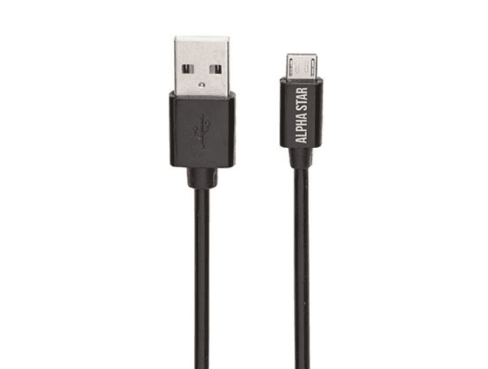 ALPHA STAR USB kabl za brze punjače USB 2.0 tip A MicroUSB 2m 2A crni