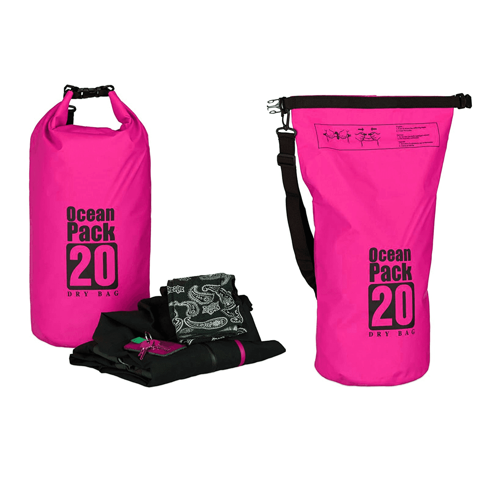 Vodootporna suva torba EL 20L roze