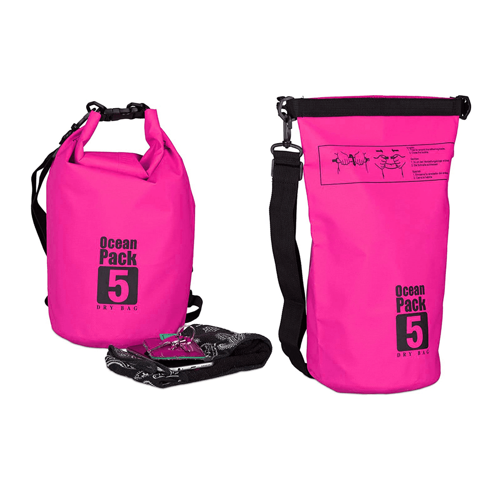 Vodootporna suva torba EL 5L roze