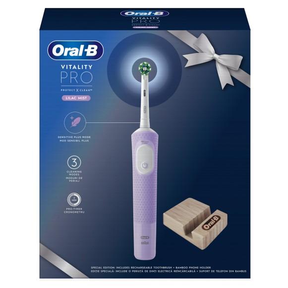 ORAL-B Poklon set Električna četkica za zube Power Vitality Pro, Ljubičasta