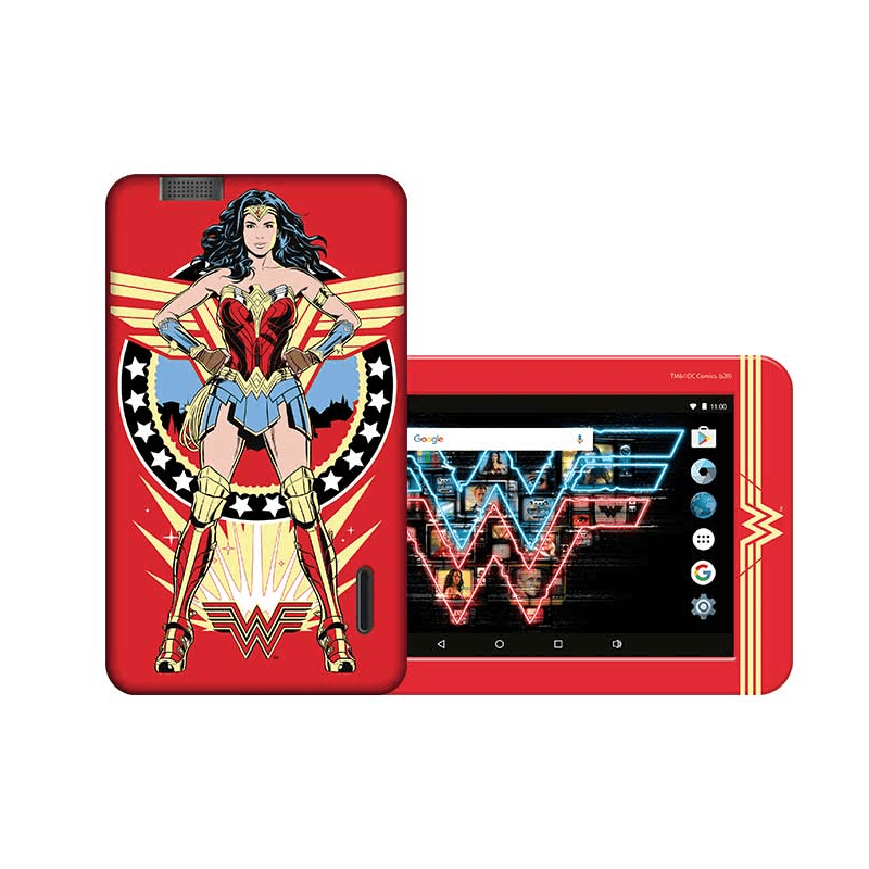 ESTAR Tablet za decu Themed Wonder Woman 7399 HD 7"/QC 1.3GHz/2GB/16GB/WiFi/0.3MP/Android 9 crveni