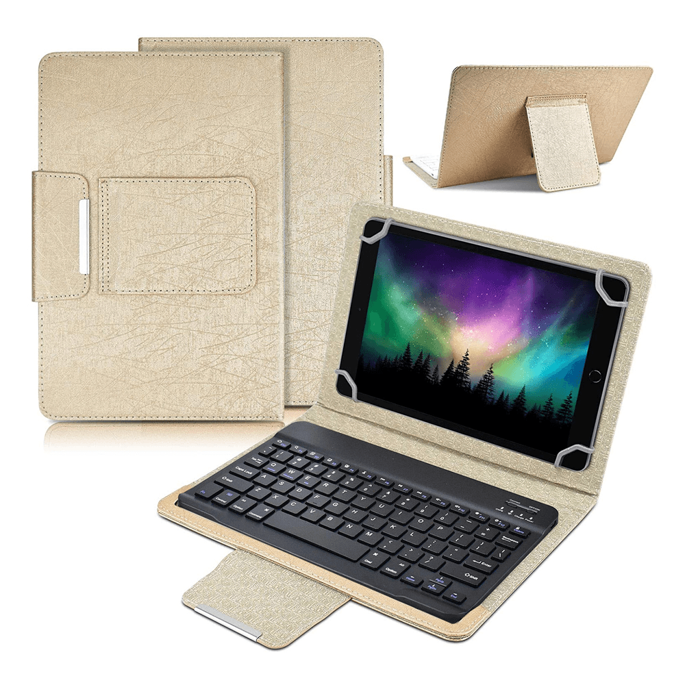 Futrola sa Bluetooth Tastaturom Leather za Tablet 11" Univerzalna zlatna