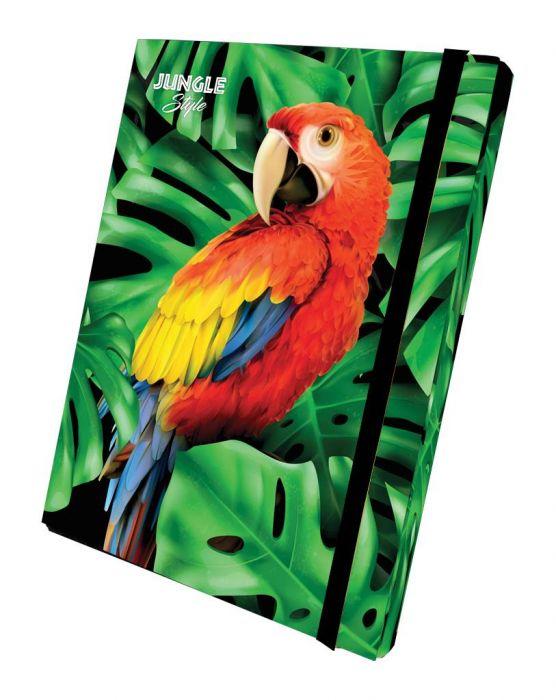 Fascikla 3D Džungla papagaj šarena