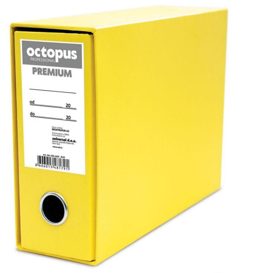 OCTOPUS Registrator A5 Premium UNL-1629 žuti