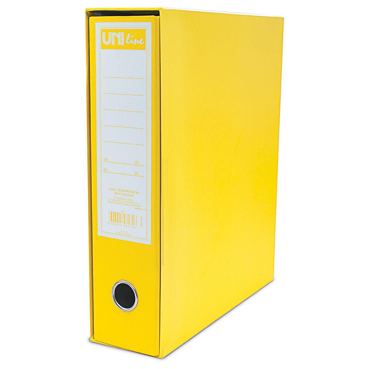 UNI LINE Samostojeći registrator A4 Normal UNL-0144 žuti