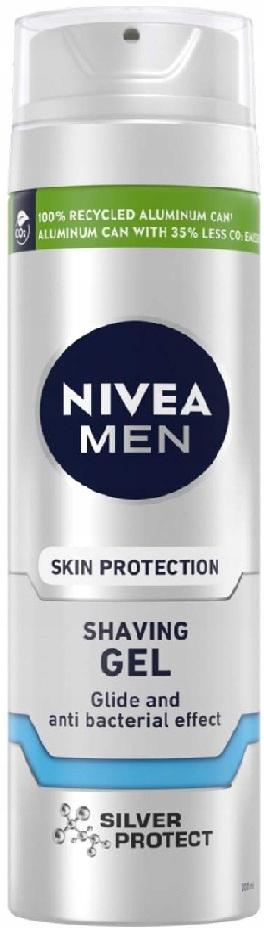 NIVEA MEN Gel za brijanje Silver Protect 200ml