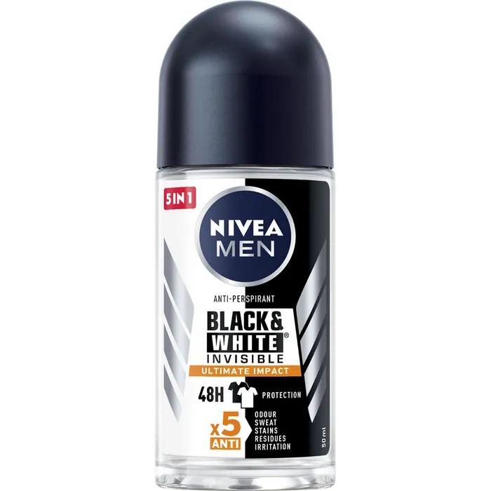Selected image for NIVEA MEN Black&White Invisible Ultimate Impact Dezodorans roll on, 50ml