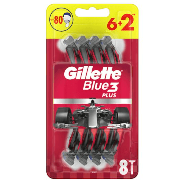 Gillette Blue 3 Brijač za jednokratnu upotrebu, 8 komada