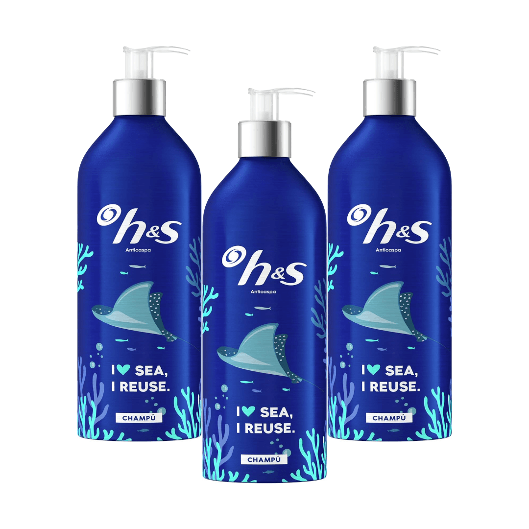 Head & Shoulders Classic Clean I Love Sea Šampon za kosu u aluminijumskoj punjivoj boci sa pumpicom, 430ml, 3 komada