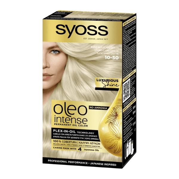 Syoss Oleo Intense Farba za kosu, Light Ash Blonde 10-50