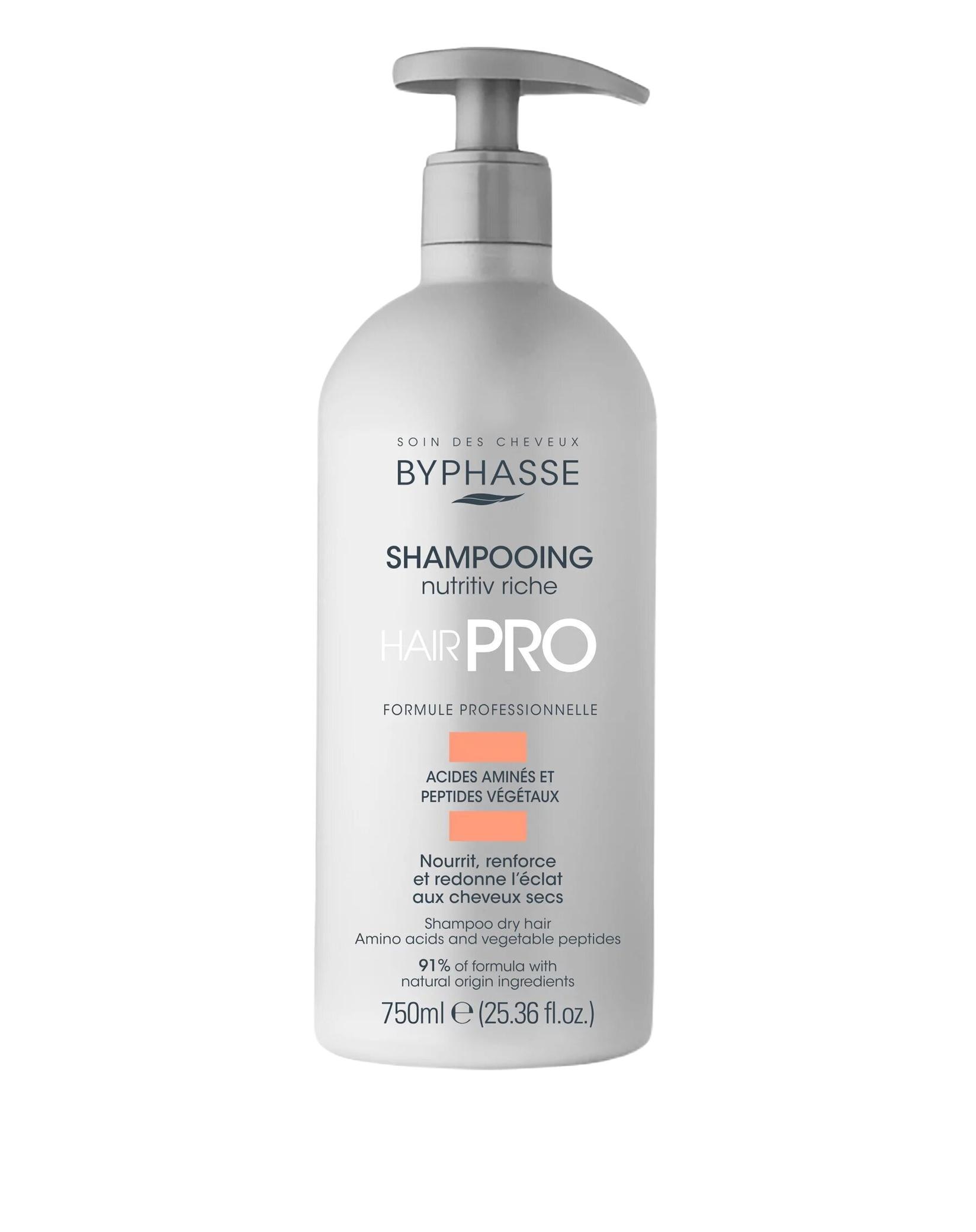 BYPHASSE HAIR PRO Šampon za suvu i oštećenu kosu Nutritiv Riche 750ml