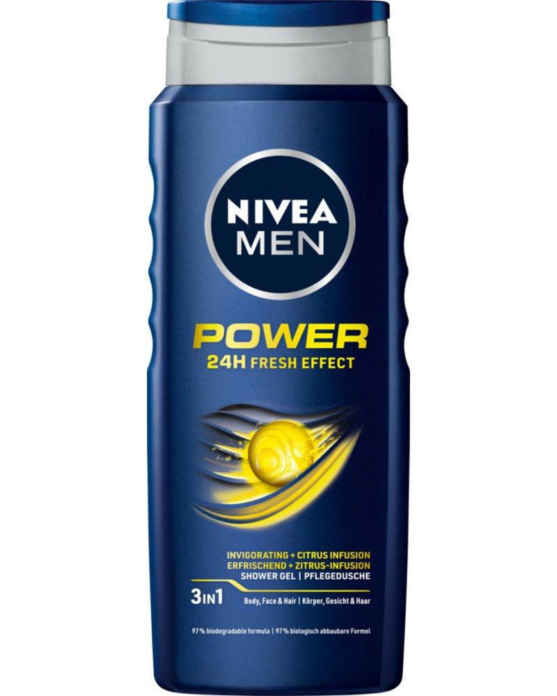 NIVEA MEN Power Fresh Gel za tuširanje, 500ml