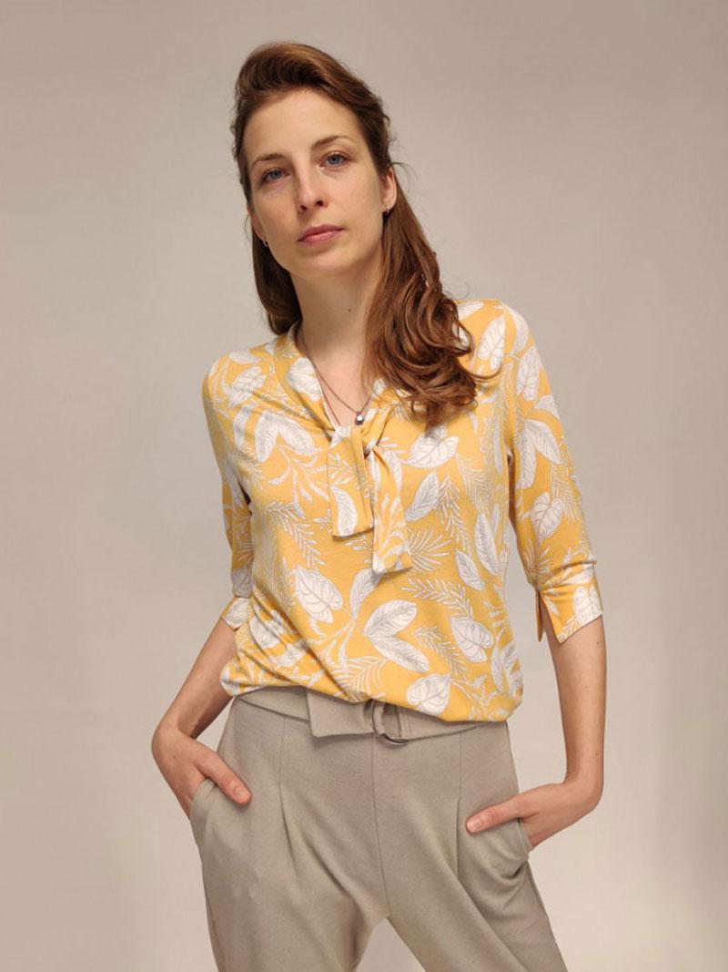 Selected image for ORANGE Ženska bluza sa ešarpom žuta