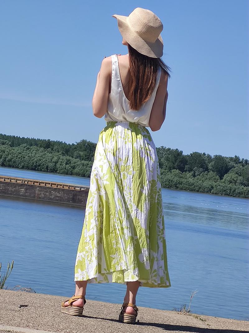 Selected image for ORANGE Ženska duga suknja svetlozelena