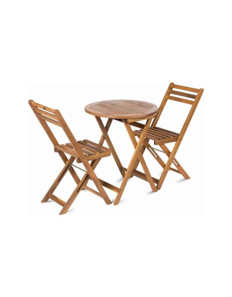 FIELDMANN Baštenski set sto, dve stolice i dva jastuka 4003-T CAROL braon