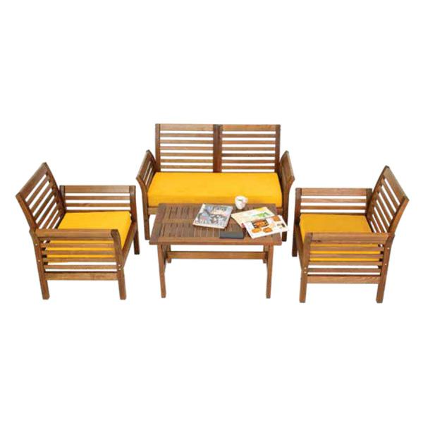 Selected image for GARDENVELL Garnitura za baštenski sto + dve stolice + dvosed Calipso - braon boјe