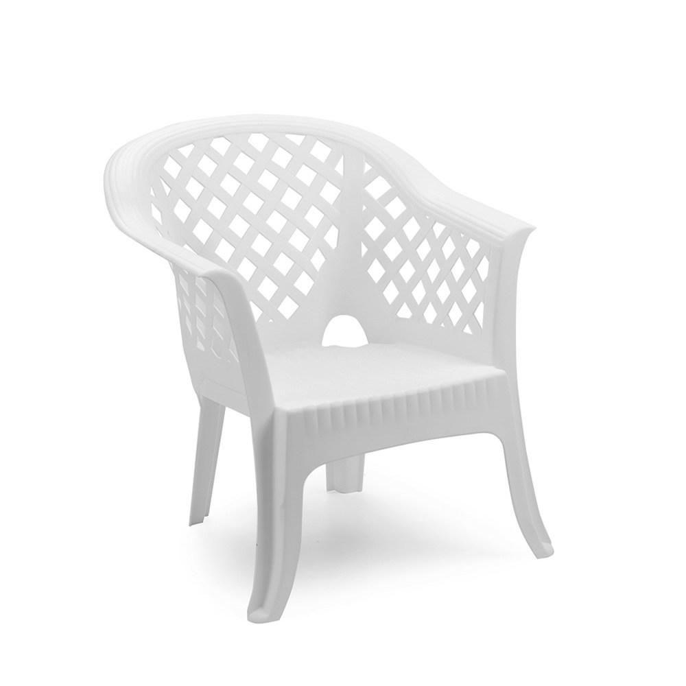 LARIO Baštenska plastična fotelja bela