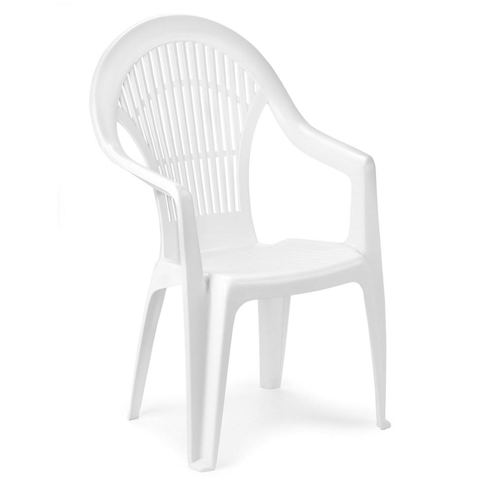 VEGA Baštenska plastična stolica bela