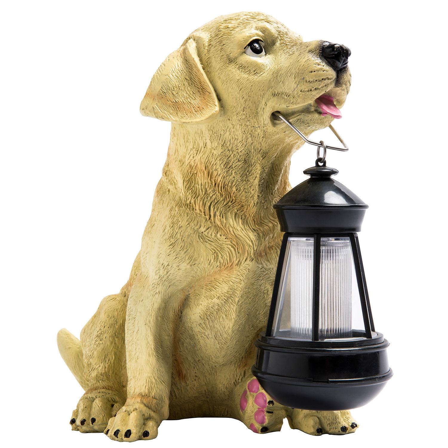 DENIS Solarna LED svetiljka sa psom smeđa