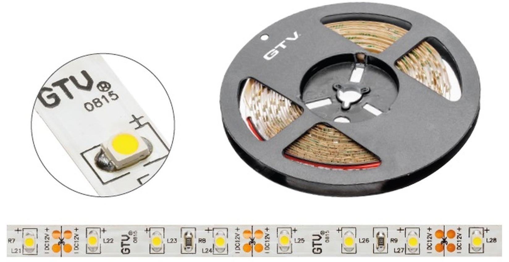 Slike GTV LED traka Flash 3528 60 LEDs/m 3200k 4.8 w/m 280 lm/m 12vdc IP20 8 mm 5 bela