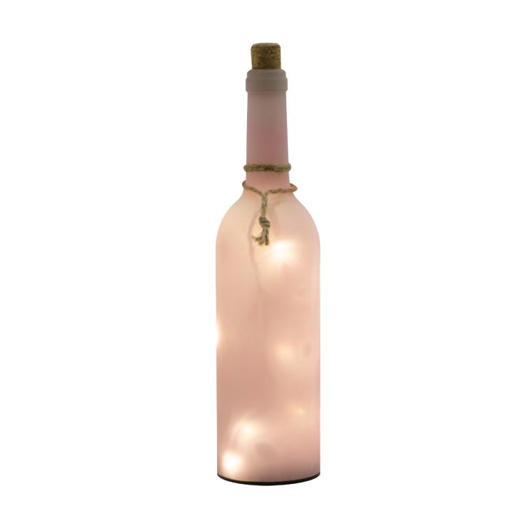 Slike HOME Dekorativna flaša sa LED diodama roze