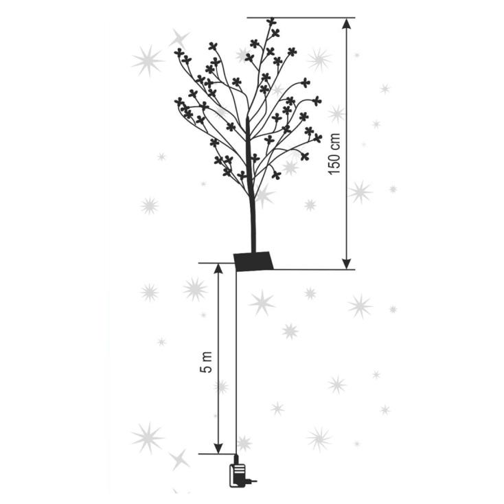Selected image for HOMEUkrasno drvo sa LED diodama 150cm