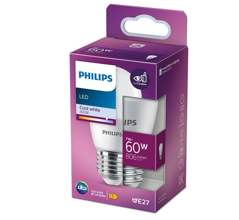 Selected image for PHILIPS Led sijalica 7W (60W) P48 E27 CW FR ND 1PF/10