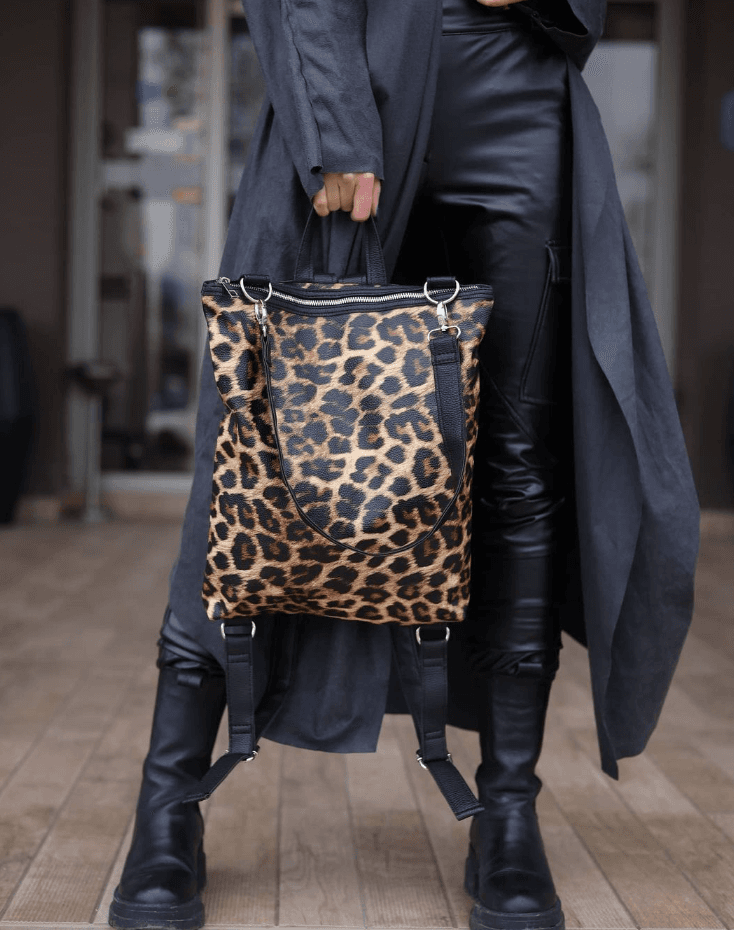 Paraskeva Stilizovana ranac-torba za laptop, Leopard print