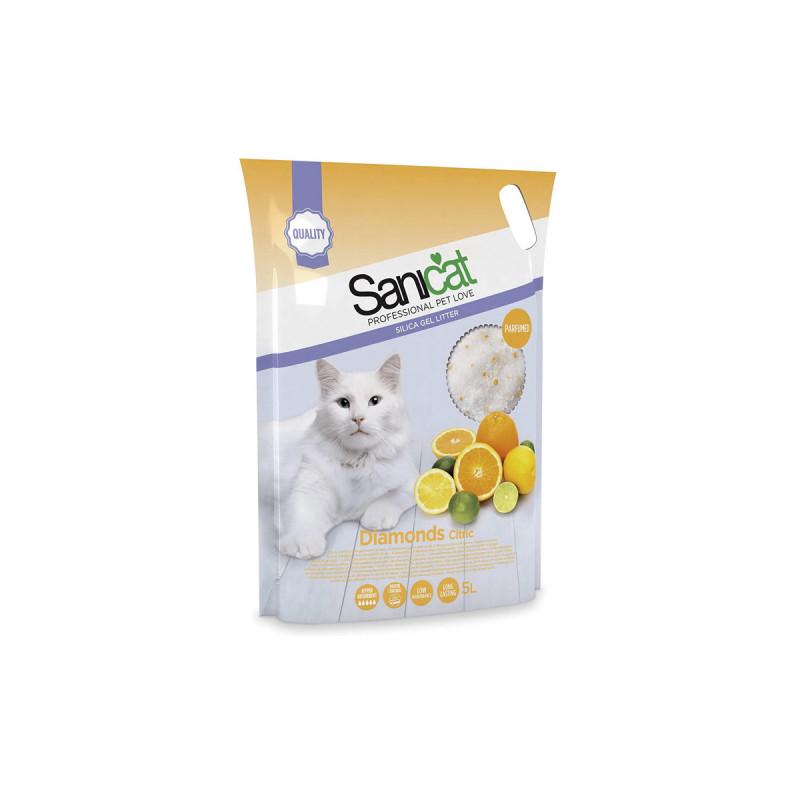 SANICAT Silikonski posip za mačke Citric 5 l