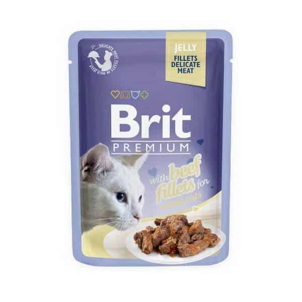 Brit Premium Žele za mačke, Ukus govedine, 85g
