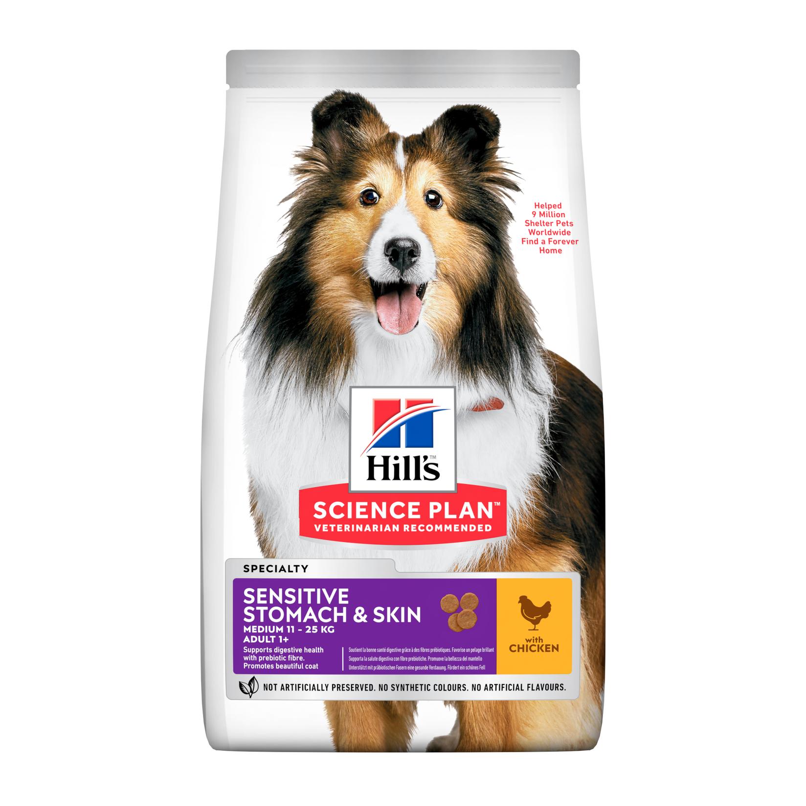 HILL'S SCIENCE PLAN Sensitive Kompletna suva hrana za odrasle pse starije od godinu dana, Sa piletinom, Za digestivni trakt, 14 kg