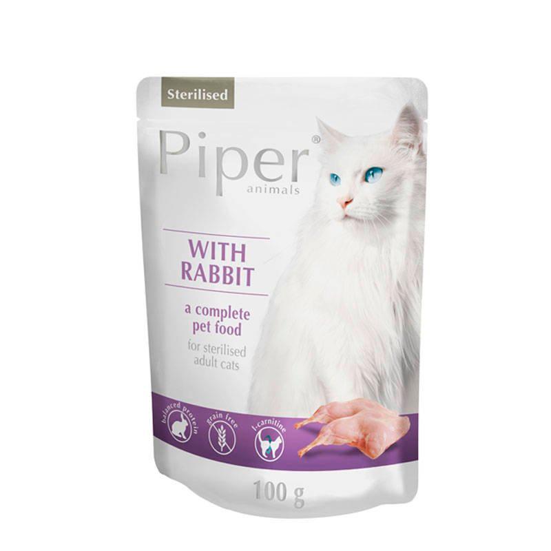 PIPER Animals Sos za sterilisane mace sa zečetinom 100g