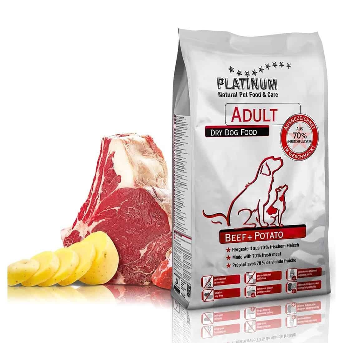 Platinum Adult Hrana za pse, Ukus govedine i krompira, 1.5kg