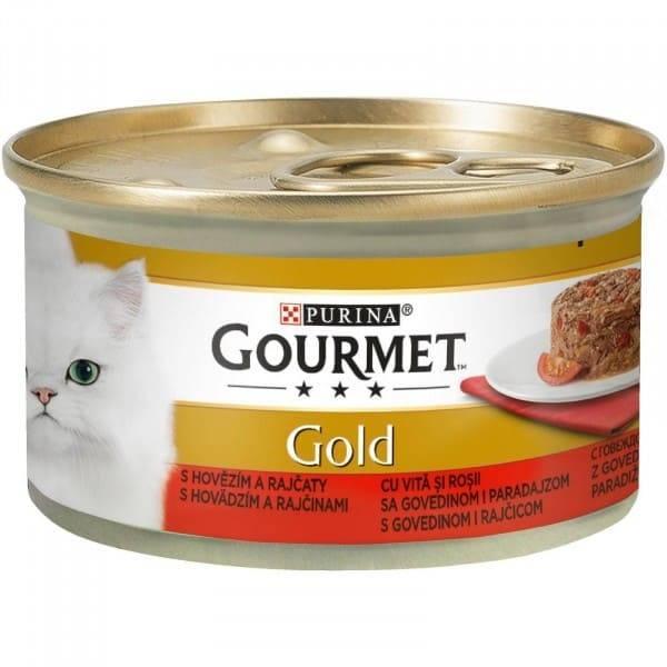 Selected image for PURINA Gourmet Gold Vlažna hrana za mačke govedina i paradajz 85 g