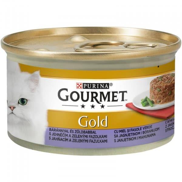 PURINA Gourmet Gold Vlažna hrana za mačke jagnjetina i boranija 85 g