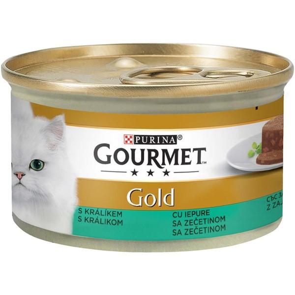 PURINA Gourmet Gold Vlažna hrana za mačke komadići u pateu zečetina 85 g