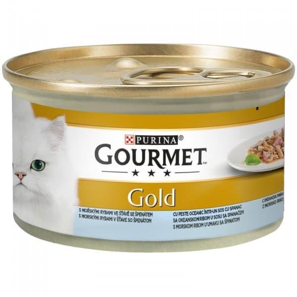 PURINA Gourmet Gold Vlažna hrana za mačke tuna i spanać 85 g