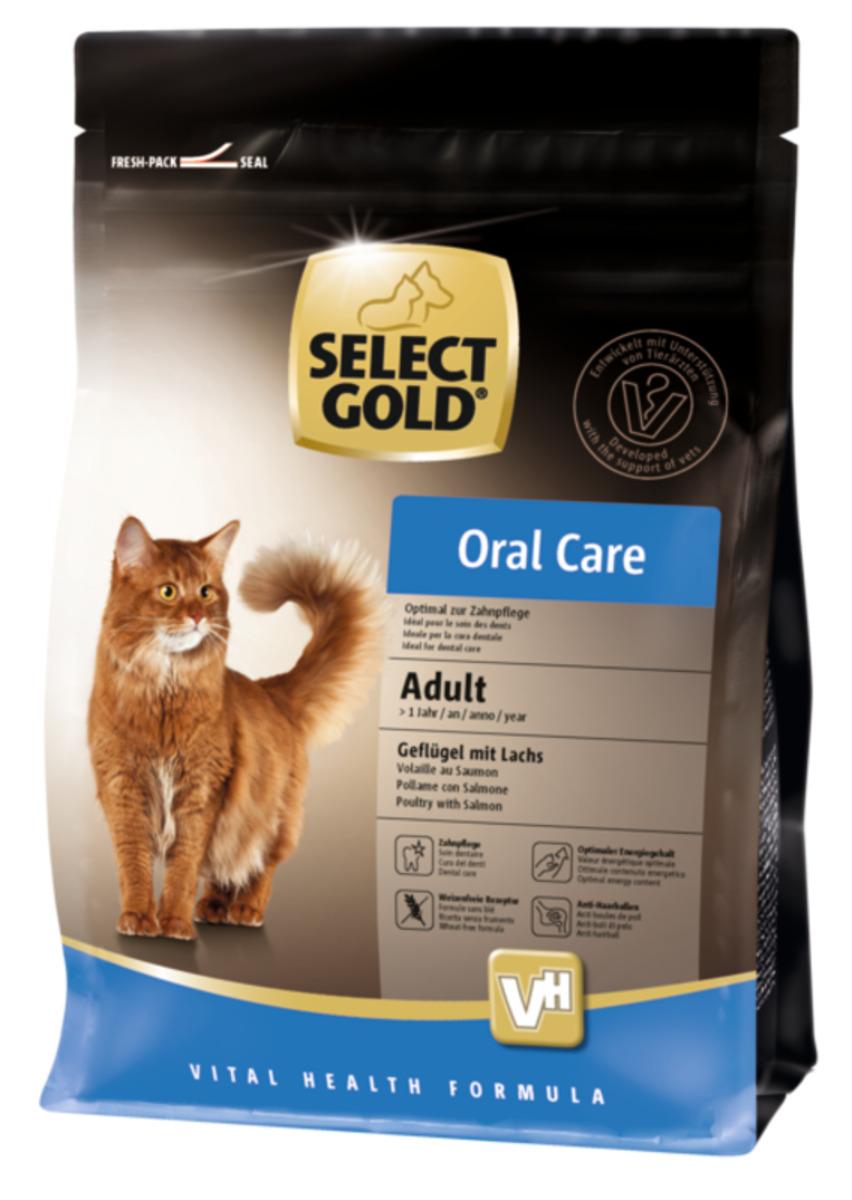 SELECT GOLD Suva hrana za mačke Cat Oral Care Poultry&Salmon 400g