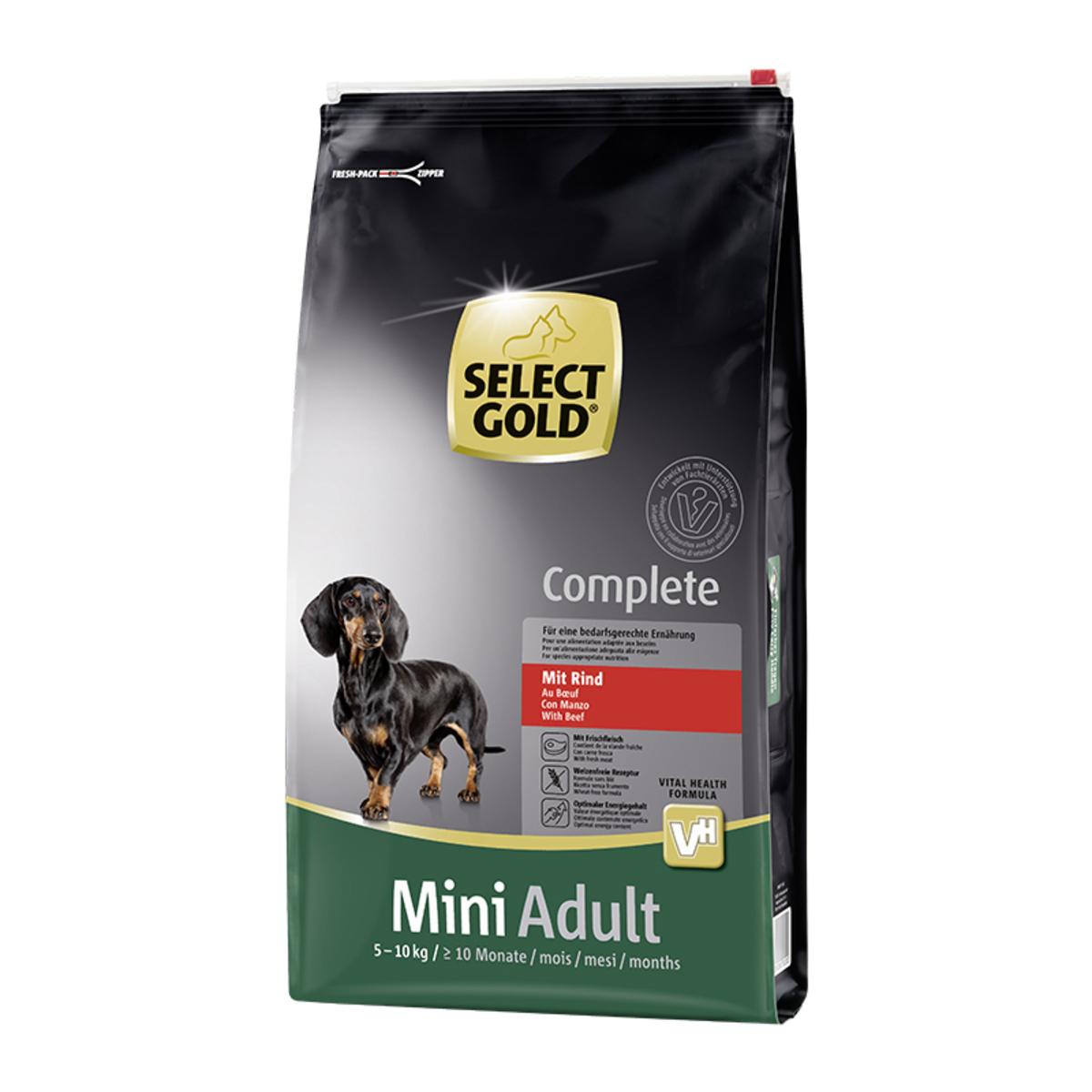 SELECT GOLD Suva hrana za pse Dog Complete Mini Adult Beef 10kg