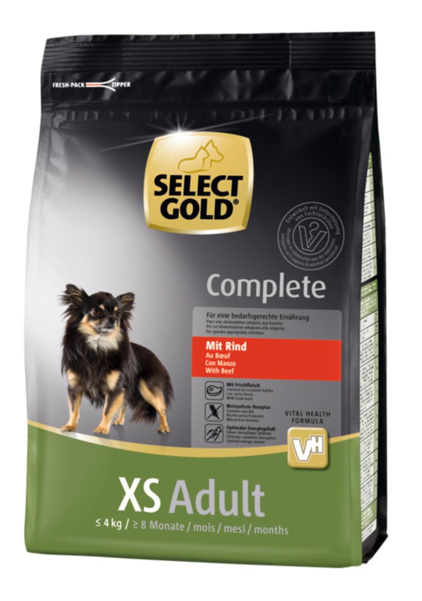 SELECT GOLD Suva hrana za pse Dog Complete XS Adult govedina 1kg